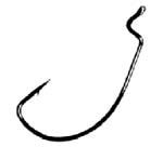 Gamakatsu Wide Gap Offset Black Size 1/0 6ct
