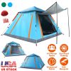 LakeForest 4 to 5 Person Pop Up Camping Tent, Blue