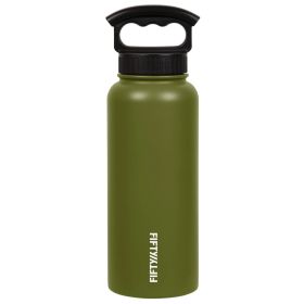 34OZ  INSUL W/3 FIN OLIVE