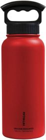 34OZ  INSUL W/3 FINGER RED