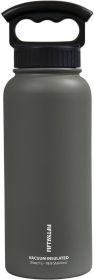 34OZ  INSUL W/3 FINGER GREY