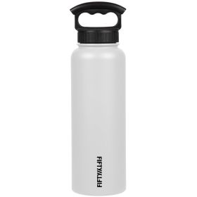 40OZ VAC INSUL W/3 FING WHITE