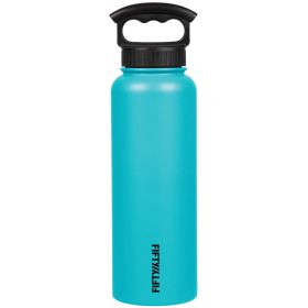 40OZ VAC INSUL W/3 FING AQUA
