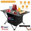 iMountek Roll Up Camping Table with Storage Basket, Size L