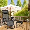 LakeForest Folding Camping Tables, Set of 2, Black
