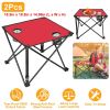 LakeForest Folding Camping Tables, Set of 2, Red