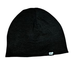 MERINO WOOL BEANIE BLACK