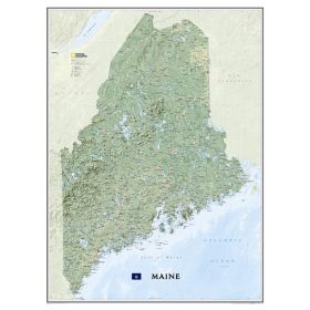 NAT GEO PAPER WALL MAP-MAINE