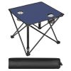 LakeForest Folding Camping Tables, Set of 2, Navy Blue