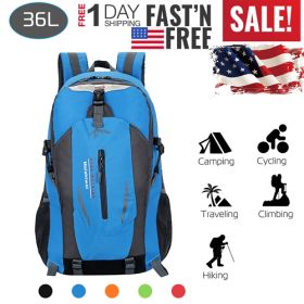 iNova 36L Outdoor Daypack, Waterproof Nylon, Blue