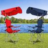 LakeForest Folding Canopy Lawn Chair, Red