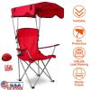 LakeForest Folding Canopy Lawn Chair, Red
