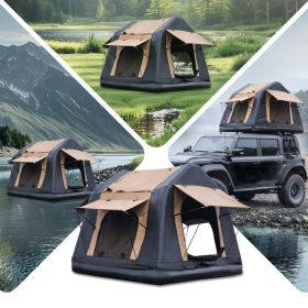 Foldable 2-3 People Amphibious Inflatable Car Roof Top Tent For Camping Outdoor Glamping Camping Tent For SUV, Truck - Without Ladder, Two-tone Style,