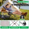LakeForest Reclining Camping Chair with Footrest, Khaki