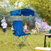 LakeForest Folding Canopy Lawn Chair, Blue