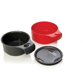 CUPCUP 16OZ CHARCOAL/RED