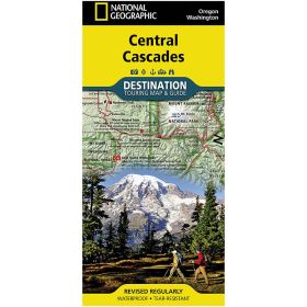 CENTRAL CASCADES MAP - NATIONAL GEOGRAPHIC