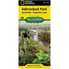 NORTHVILLE, RAQUETTE LAKE MAP - NATIONAL GEOGRAPHIC