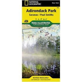 SARANAC, PAUL SMITH'S MAP - NATIONAL GEOGRAPHIC