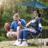 LakeForest Beach Chair with Detachable Umbrella, Blue