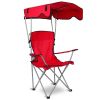LakeForest Folding Canopy Lawn Chair, Red