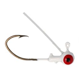Eagle Claw Pro-V Weedless Ball Jig Head 1/32 6ct White