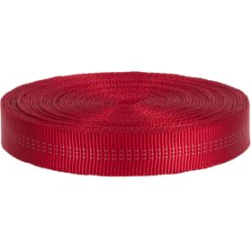 30 FT 1" WEBBING - RED - TUBULAR NYLON