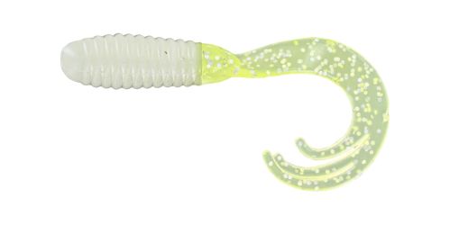 Big Bite Triple Tip Grub 2in 10ct White/Chartreuse Shiner