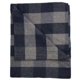 PLAID BLUE WOOL 50