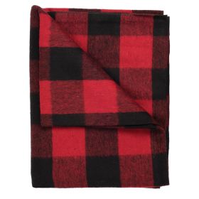 PLAID RED WOOL 50