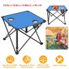 LakeForest Folding Camping Table with Cup Holders, Blue