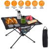 LakeForest Portable Folding Camping Table, Aluminum, Black