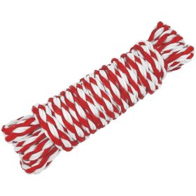 TH Marine Utility Rope 3/8in x 10ft Braided Polypropylene Red/White