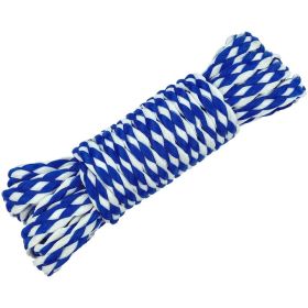 TH Marine Utility Rope 3/8in x 15ft Braided Polypropylene Blue/White