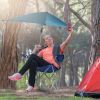 LakeForest Beach Chair with Detachable Umbrella, Blue
