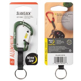 SLIDELOCK KEY RING AL- OLIVE
