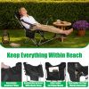 LakeForest Reclining Camping Chair with Footrest, Black