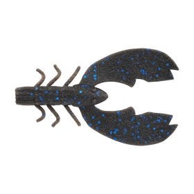 Berkley PowerBait MaxScent Chigger Craw 3in Black Blue Fleck 8ct