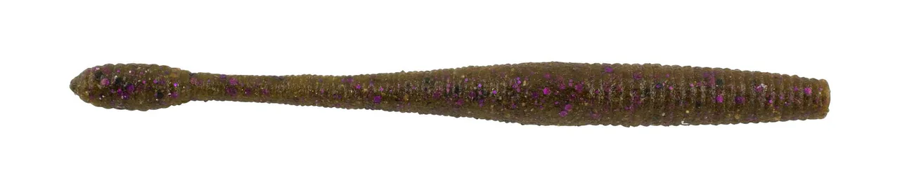 Berkley MaxScent Hit Worm 4.5in Green Pumpkin Purple Fleck 10ct