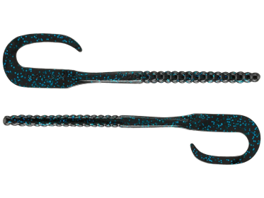 Berkley PowerBait Power Worms 10in Black/BlueFlake 8ct