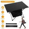 iMountek Roll Up Camping Table with Storage Basket, Size L