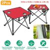 LakeForest Folding Camping Tables, Set of 2, Red