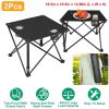 LakeForest Folding Camping Tables, Set of 2, Black