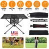 LakeForest Portable Folding Camping Table, Aluminum, Black