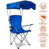 LakeForest Folding Canopy Lawn Chair, Blue