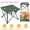 LakeForest Folding Camping Table with Cup Holders, Green