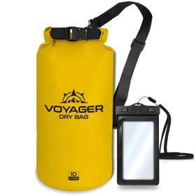 Voyager Waterproof Dry Bag for Kayaking and Water Sports - Yellow - 10 Liter