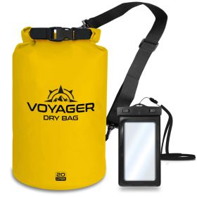 Voyager Waterproof Dry Bag for Kayaking and Water Sports - Yellow - 20 Liter