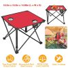 LakeForest Folding Camping Table with Cup Holders, Red