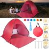 iMountek Pop Up Beach Tent, 2 to 3 Person, Red